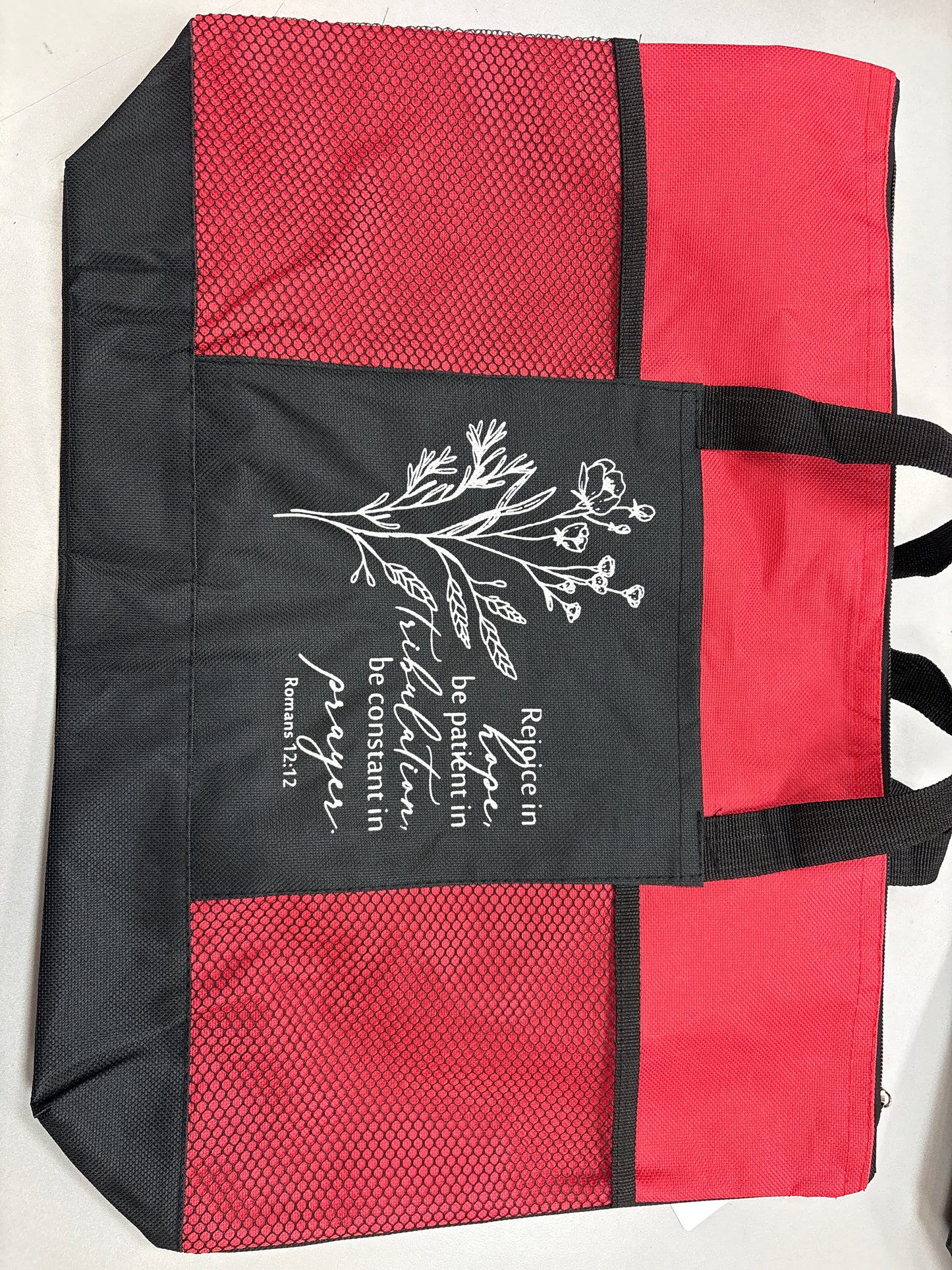 Large tote bag w/zipper