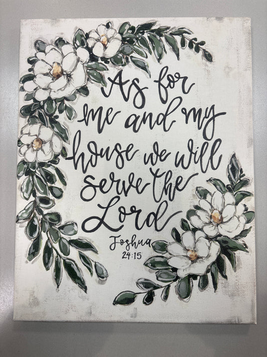 As for me and my house Wall Canvas