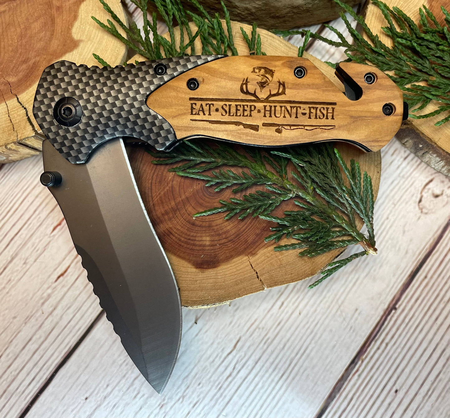 Eat Sleep Hunt Fish Knife