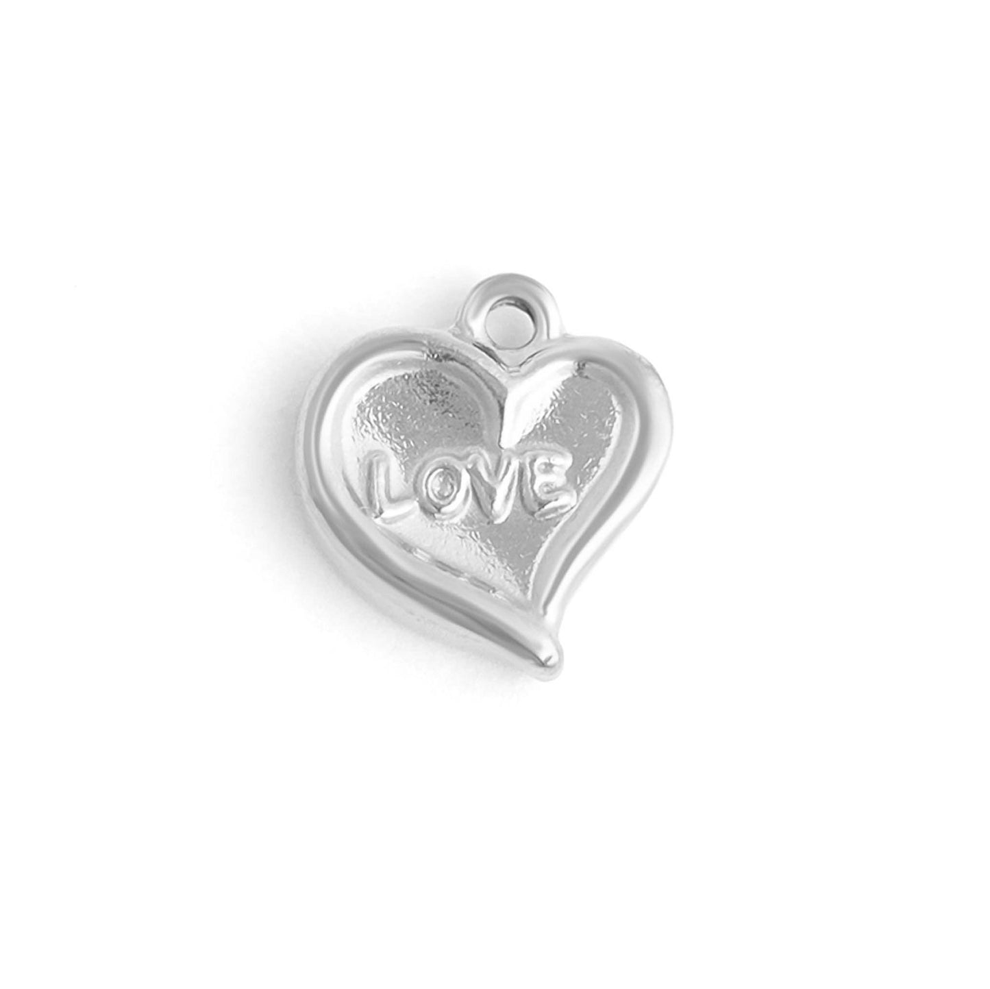 18K Gold PVD Stainless Steel Love Heart Charm