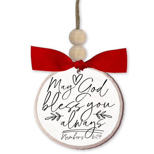 🎄 LCP Christmas Ornament Rustic Tree God Bless