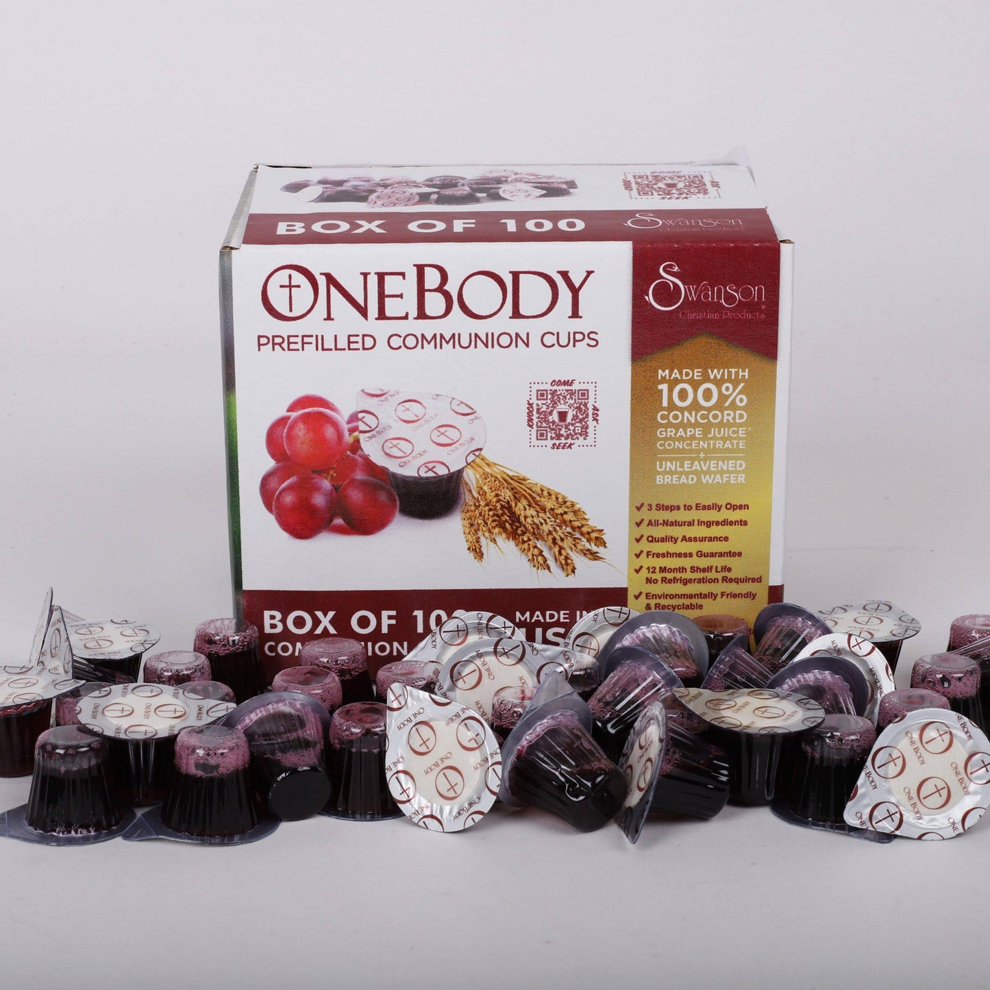 Communion Cups OneBody PreFilled 100Pk
