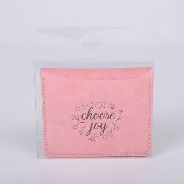 Wallet PU Leather Women's Choose Joy Pink