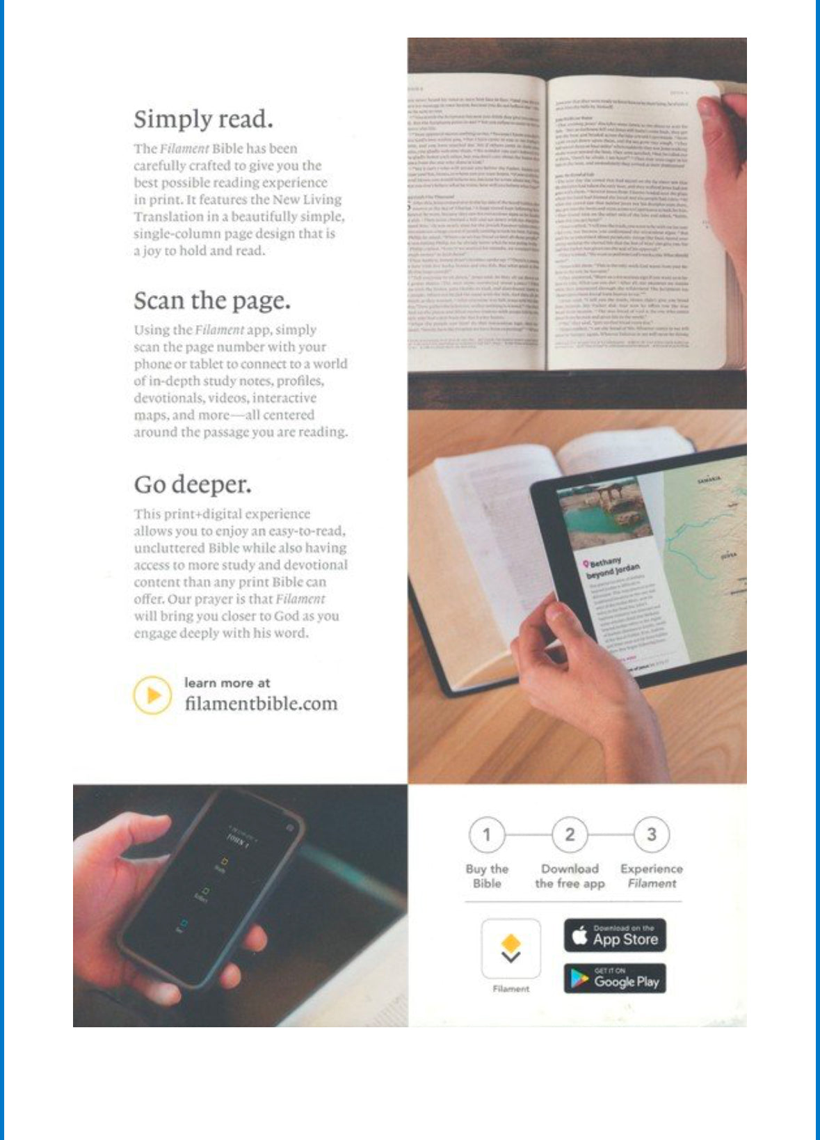 NLT Filament Bible--soft leather-look, teal