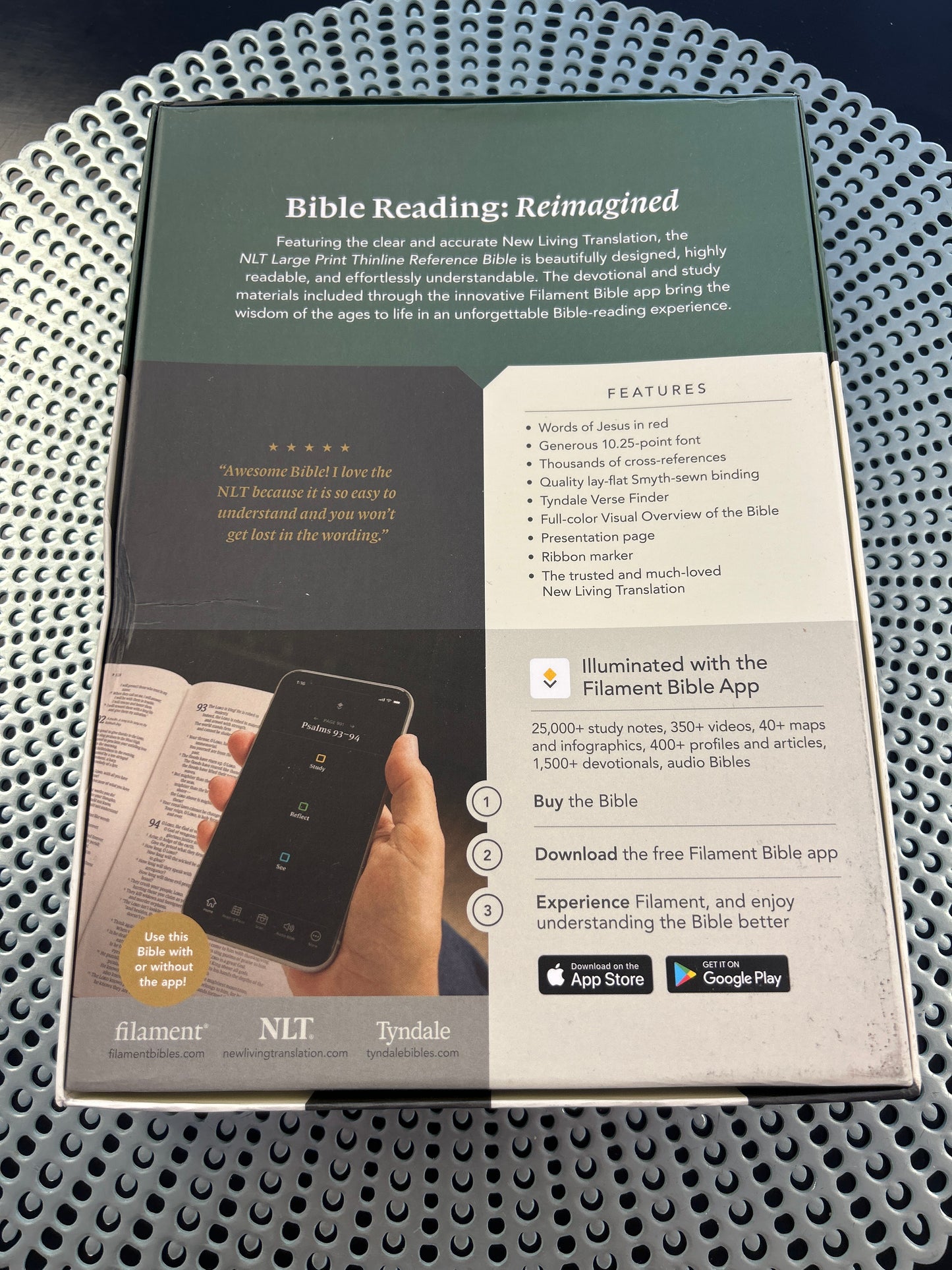 NLT Holy Bible large Print Thinline Reference