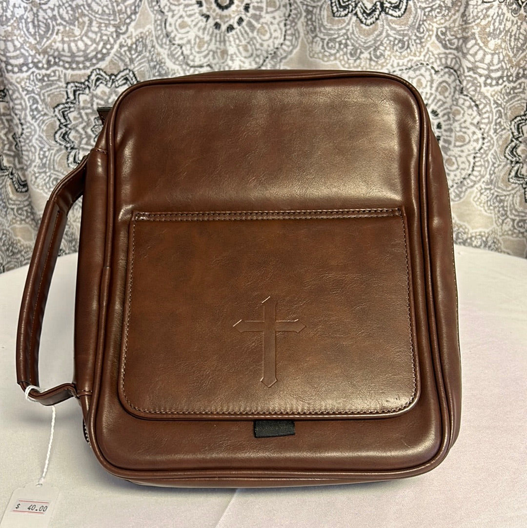 Brown Leather Bible Cover