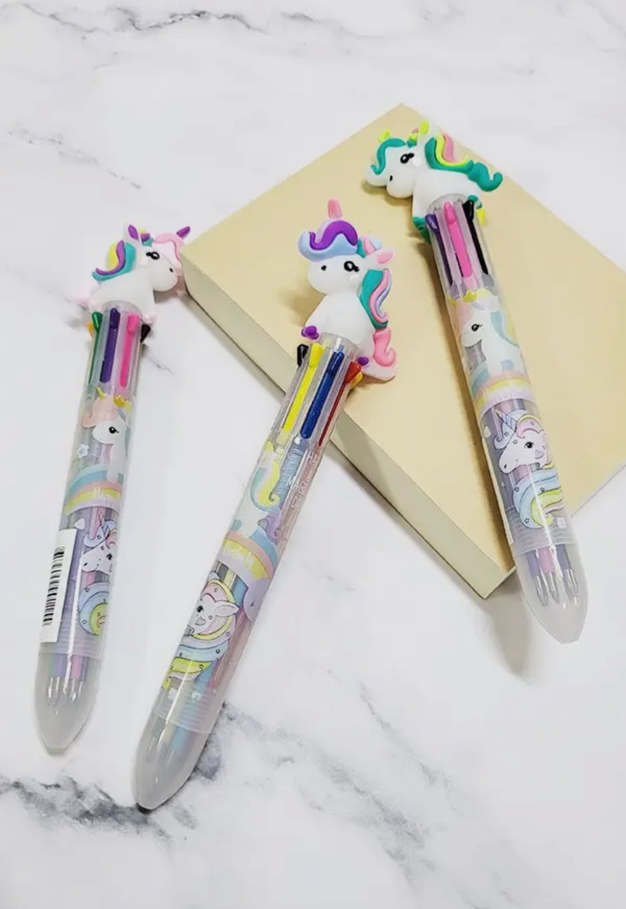 8 Multicolor Unicorn Pen