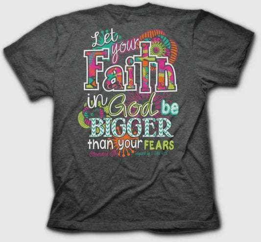 Cherished Girl Women’s Tshirt Big Faith Charcoal Heather