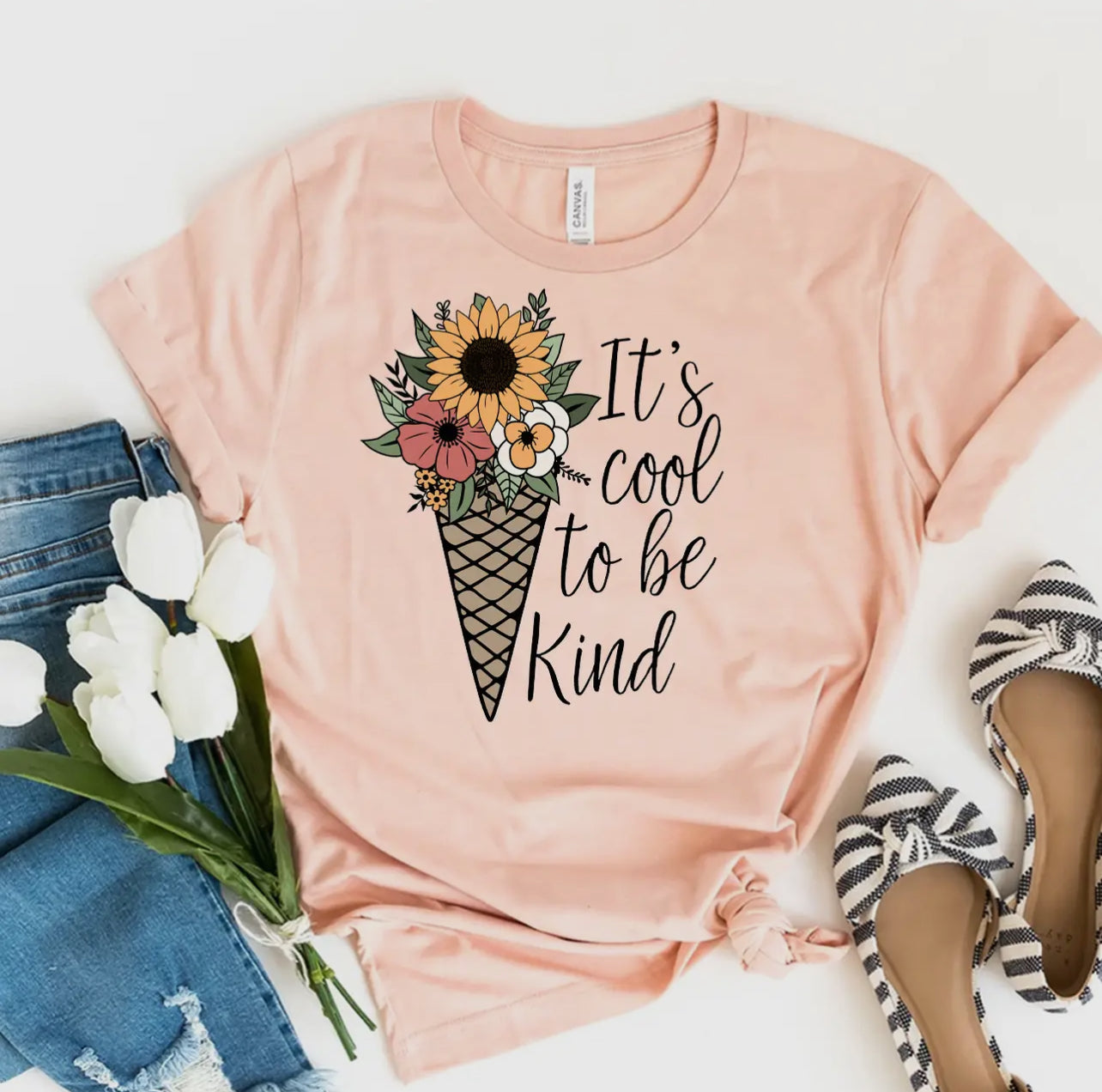 Its Cool To Be Kind Tshirt - Bella Canvas