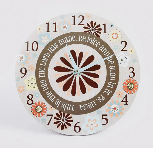 Wall Clock Rejoice and Be Glad 11 inch