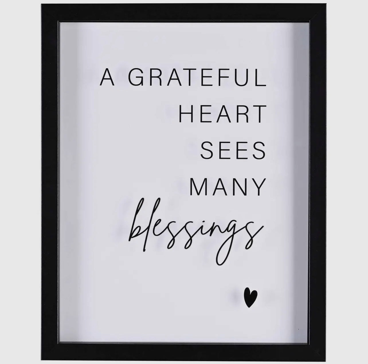 Framed Wall Art A Grateful Heart 11x14