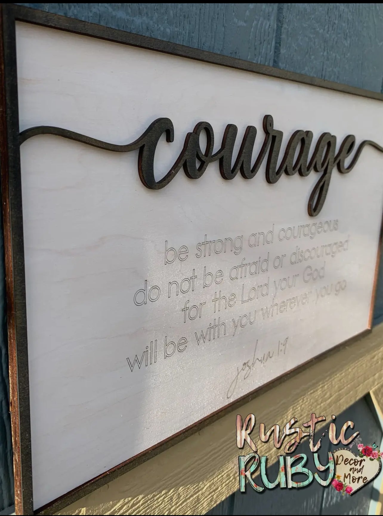 Courage Wood Sign