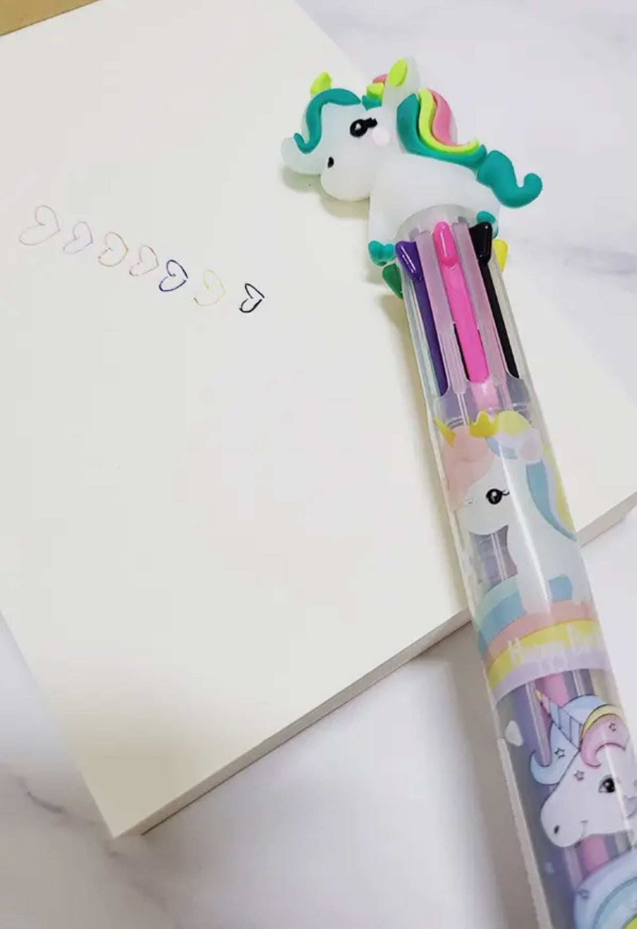 8 Multicolor Unicorn Pen