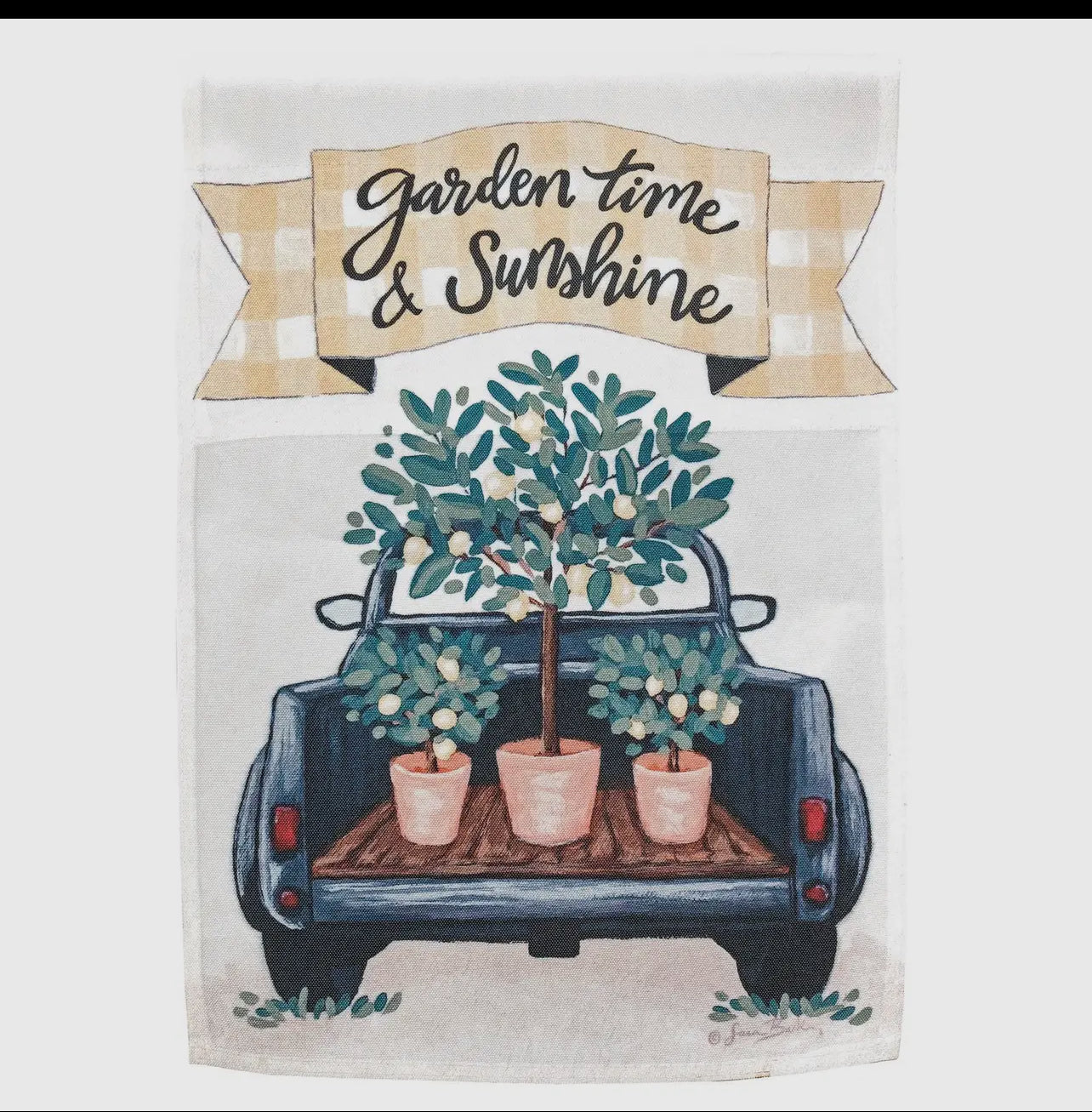 Lemon Truck Garden Time Flag