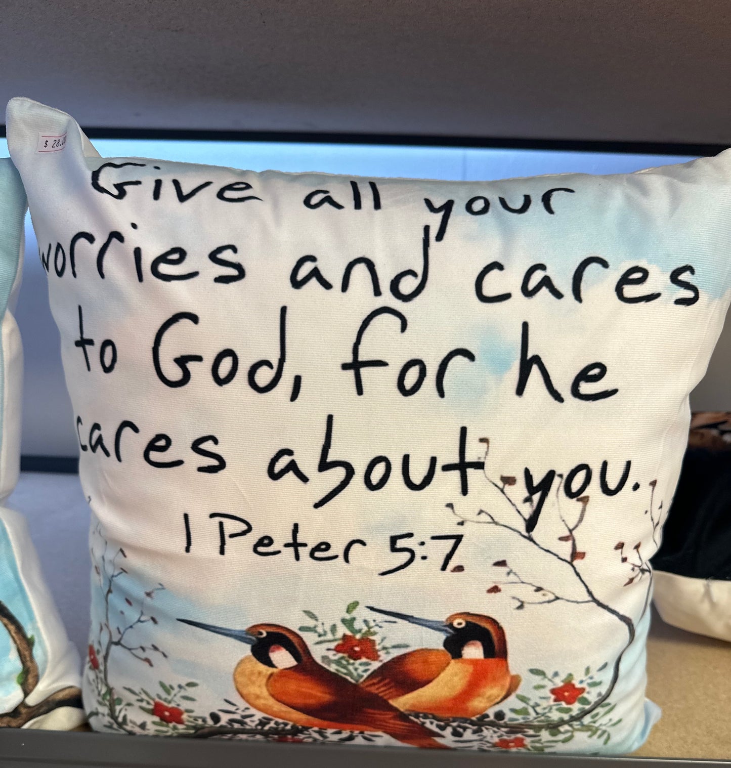 Give all your worries and Cares to God Pillow