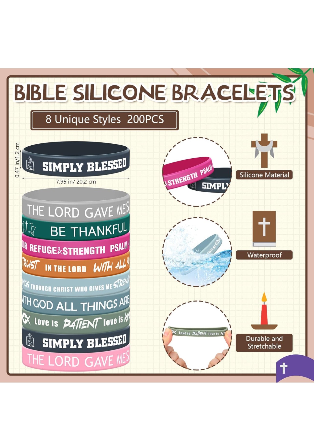 Bible Silicone Bracelets