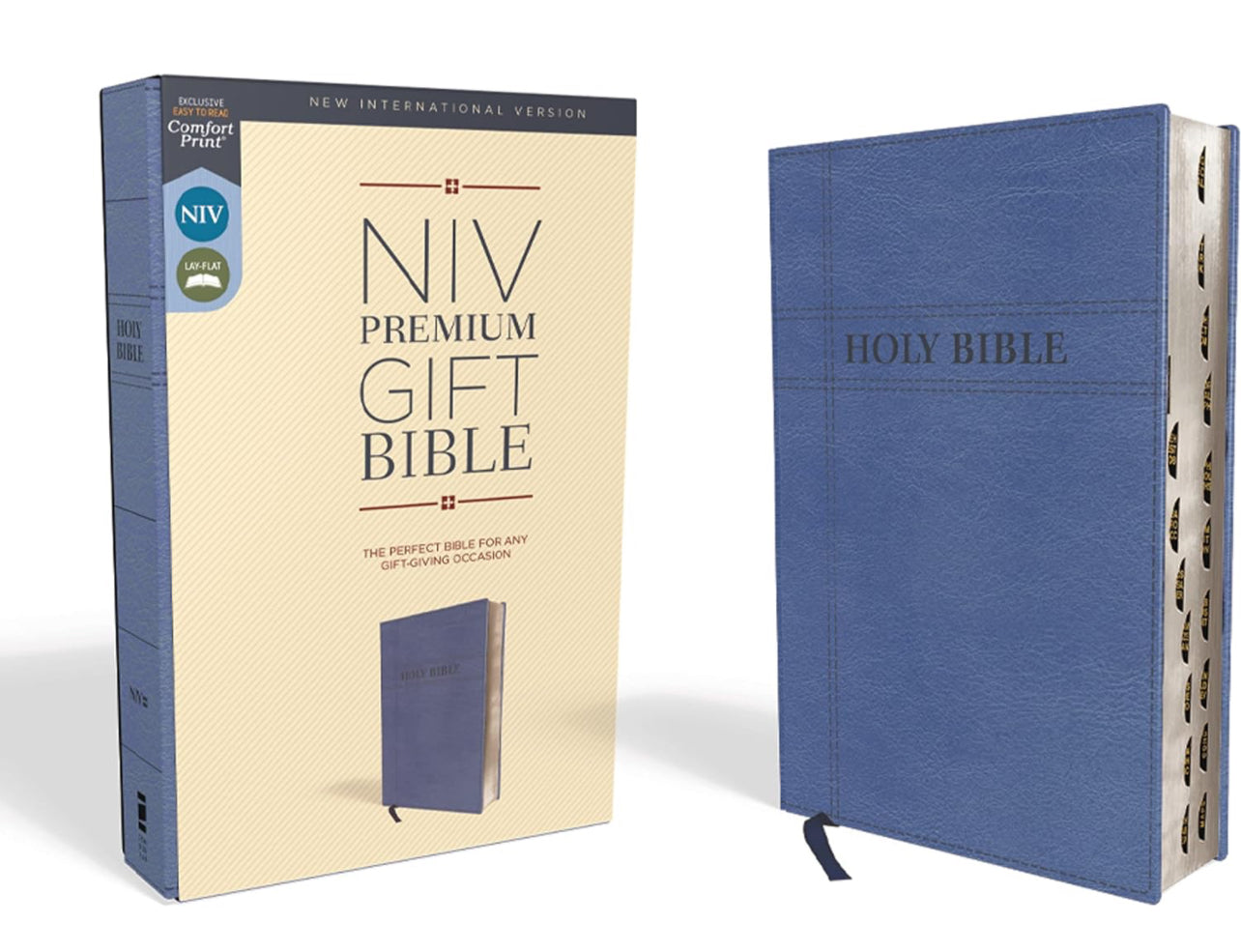 NIV, Premium Gift Bible, Leathersoft, Navy, Red Letter, Thumb Indexed, Comfort Print: The Perfect Bible for Any Gift-Giving Occasion