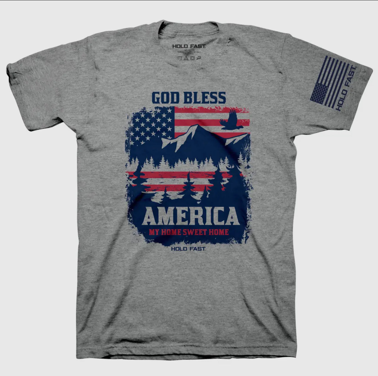 Hold Fast Men’s Tshirt God Bless America Scene