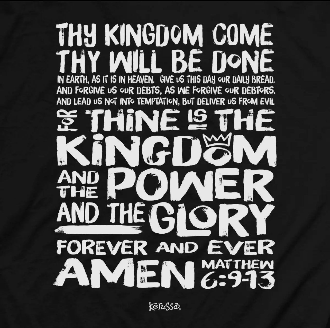 Lords Prayer Kerusso Christian Tshirt