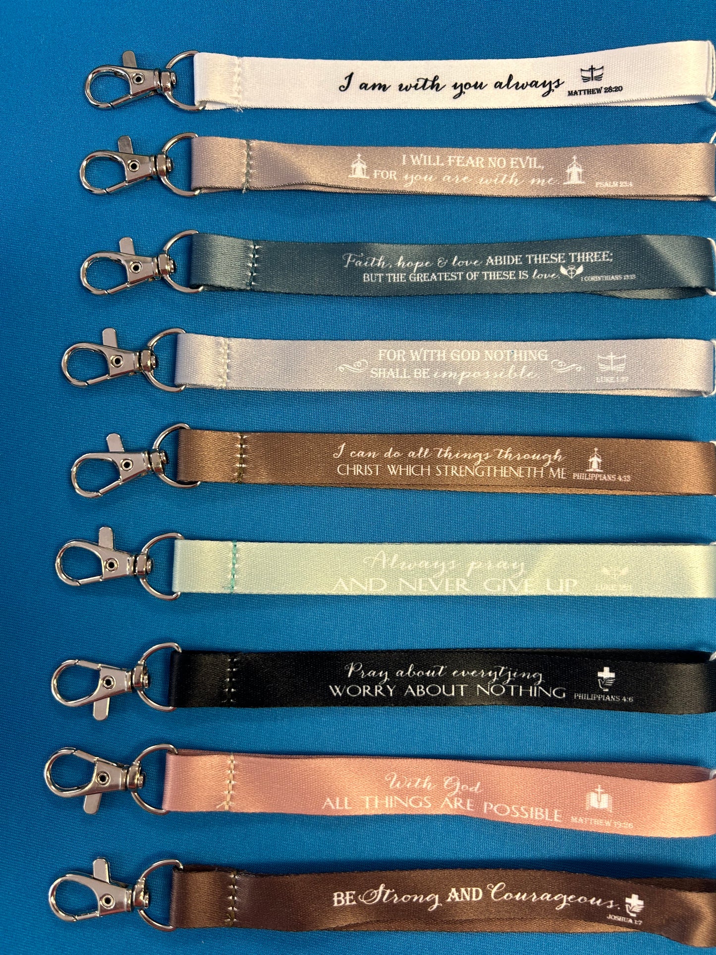 Scripture Wristlet Keychains