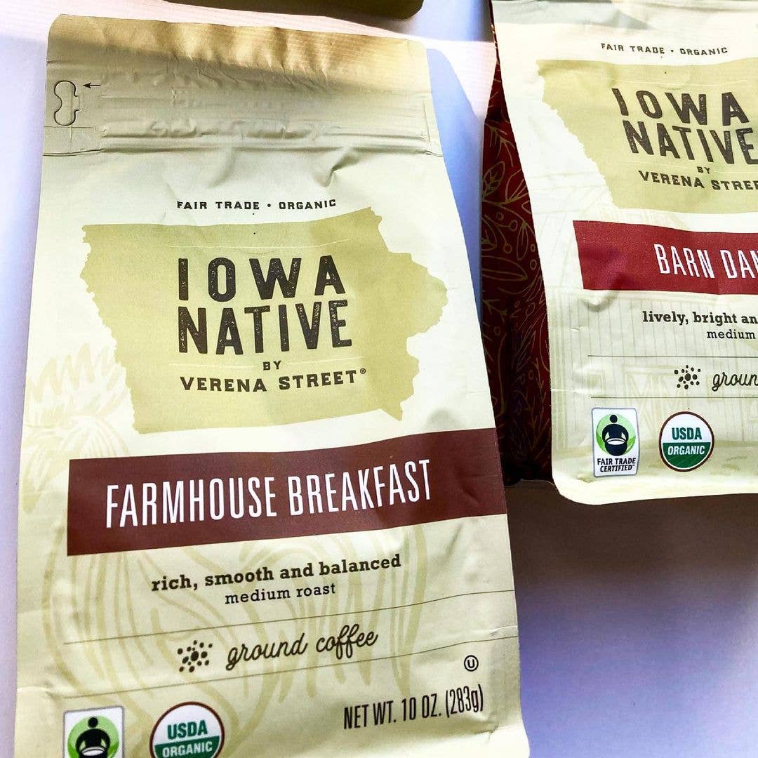 Farmhouse Breakfast Fair Trade Organic Coffee 10 oz. Ground