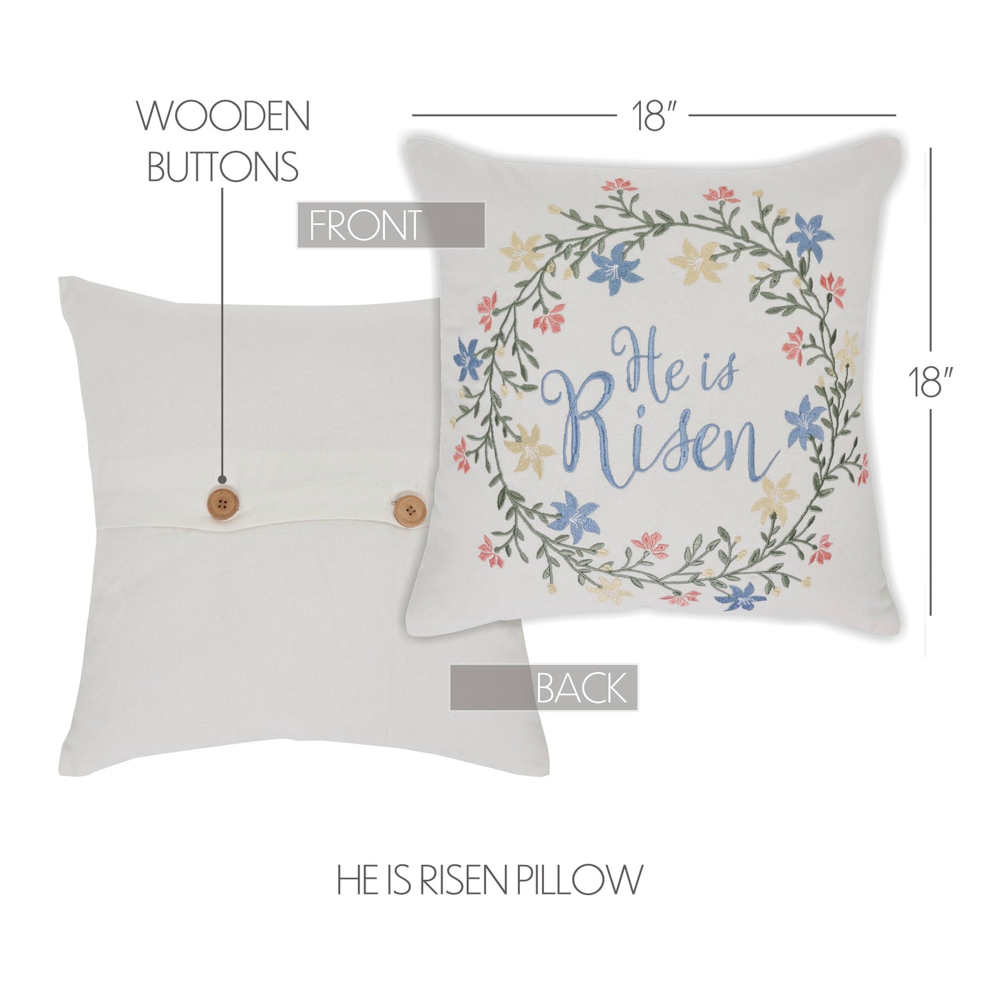He is Risen Pillow 18x18