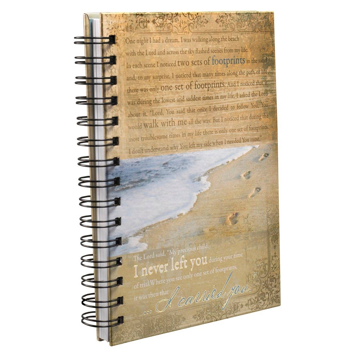 Journal Wirebound Beach Footprints