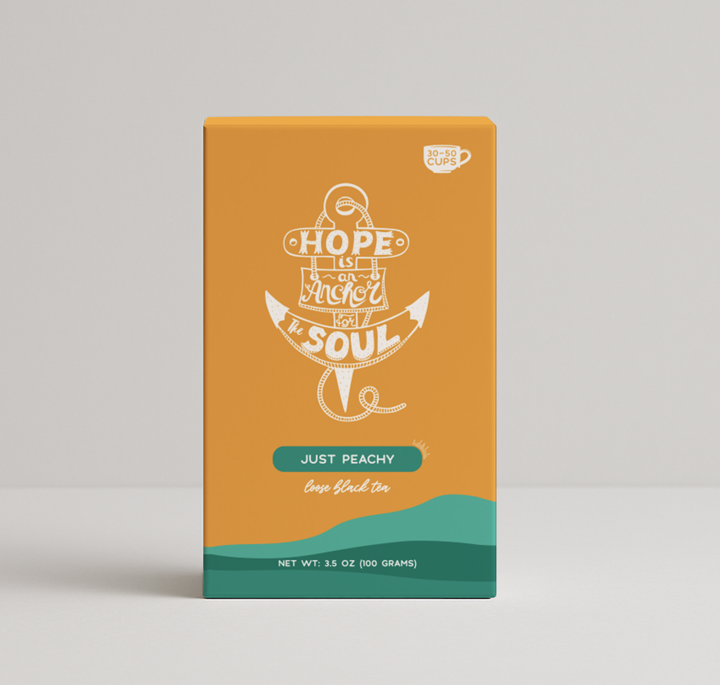Bible Verse Peach Black Tea - "Hope Is An Anchor"