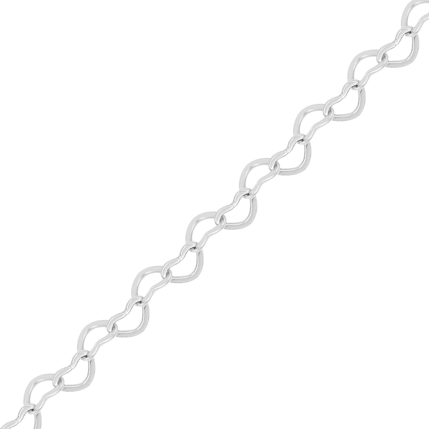 Sterling Silver Heart Chain By The Foot - Permanent Jewelry