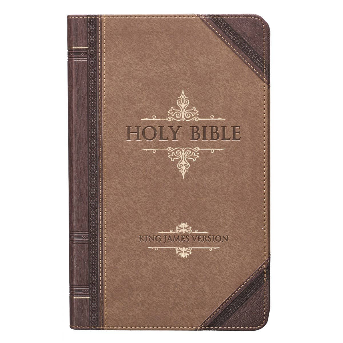 Brown Two-tone Faux Leather King James Version