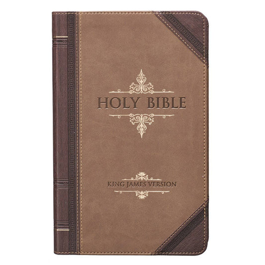 Brown Two-tone Faux Leather King James Version