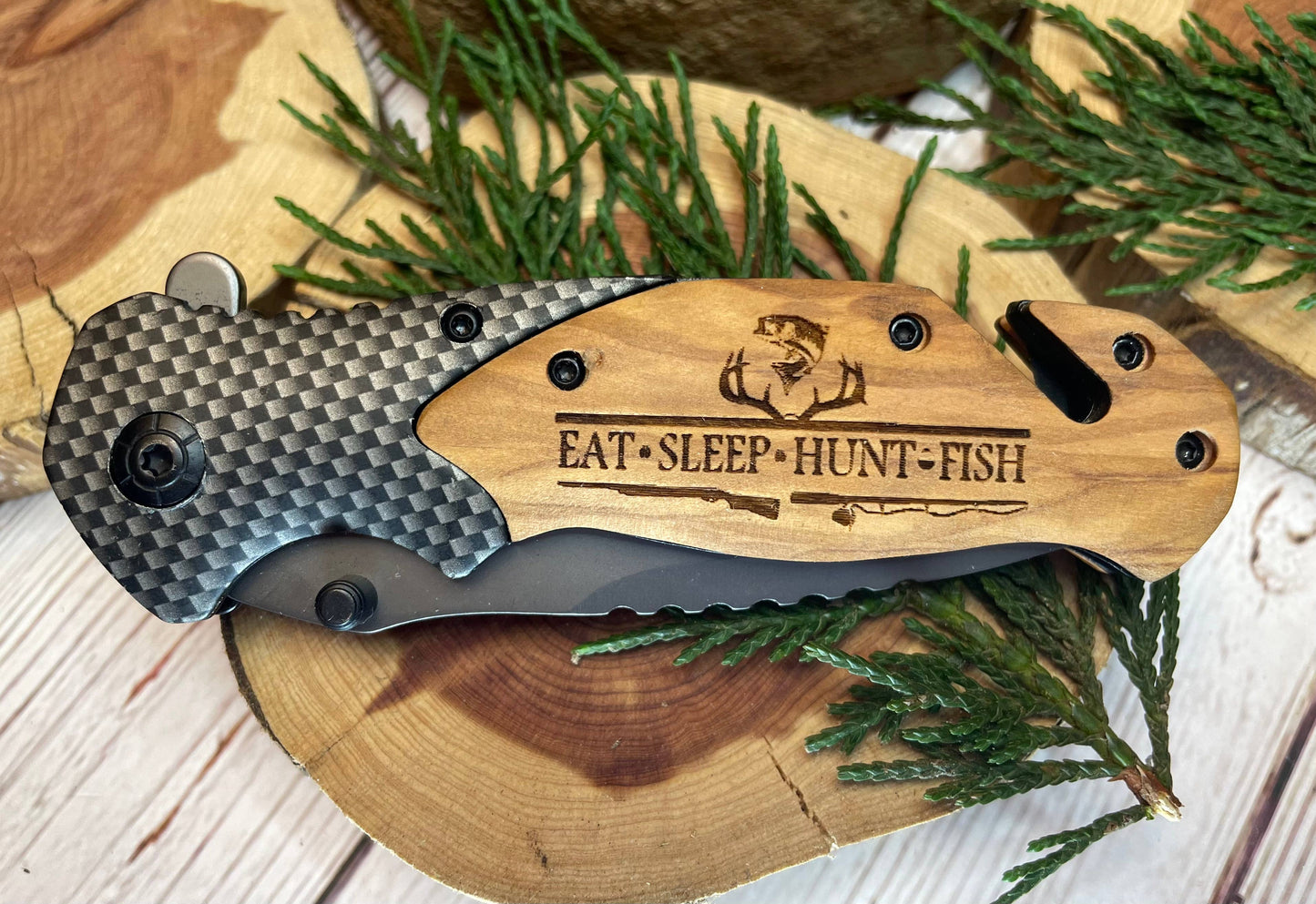 Eat Sleep Hunt Fish Knife