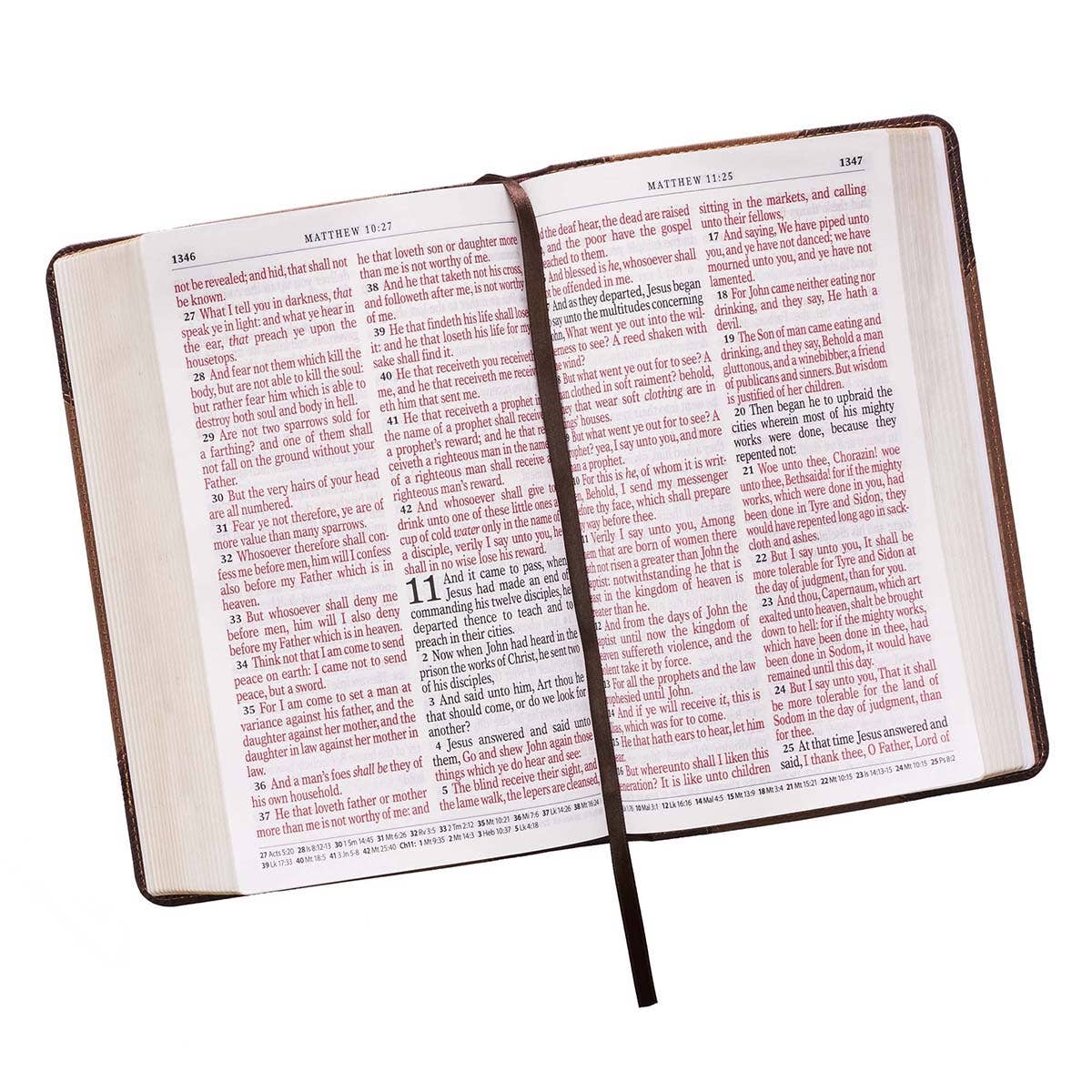 Brown Two-tone Faux Leather King James Version