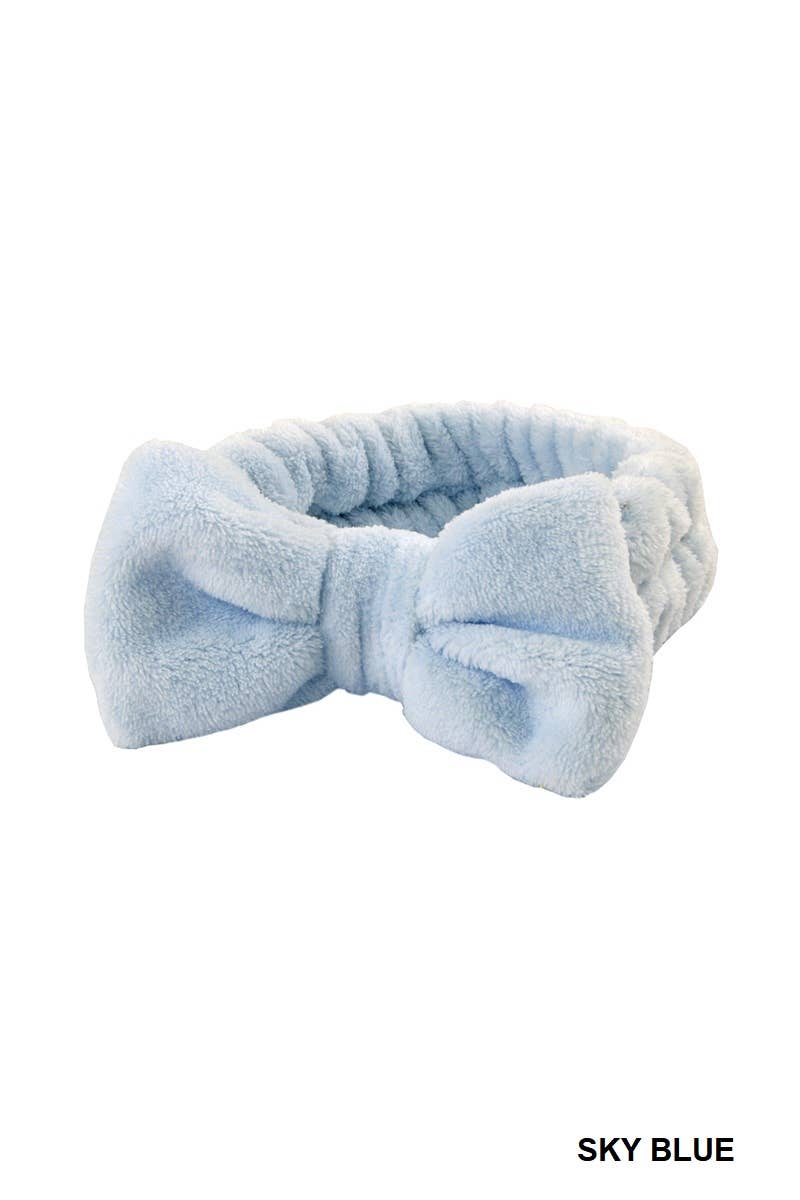 SI-26828 Soft Plush Bowknot Spa Headband