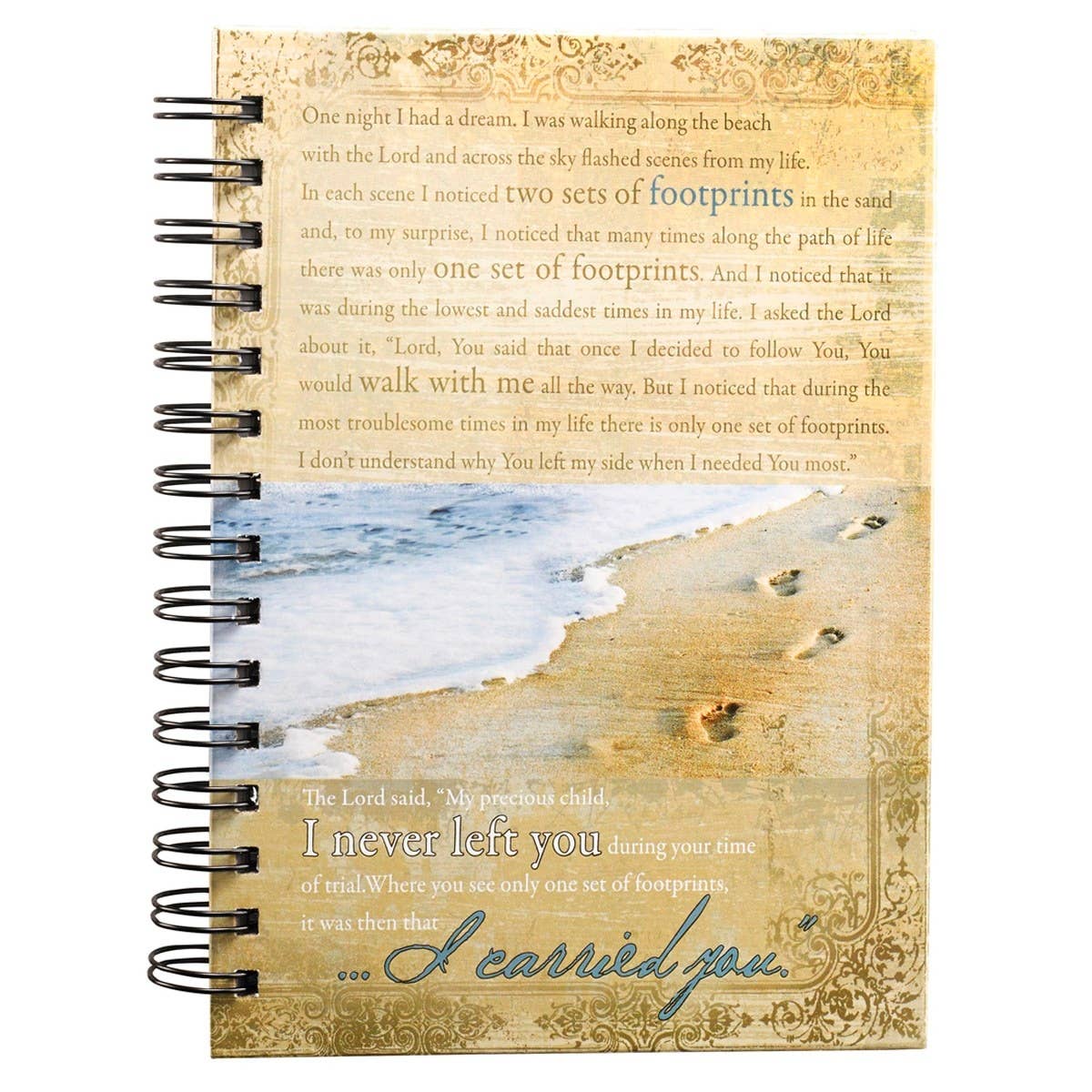 Journal Wirebound Beach Footprints