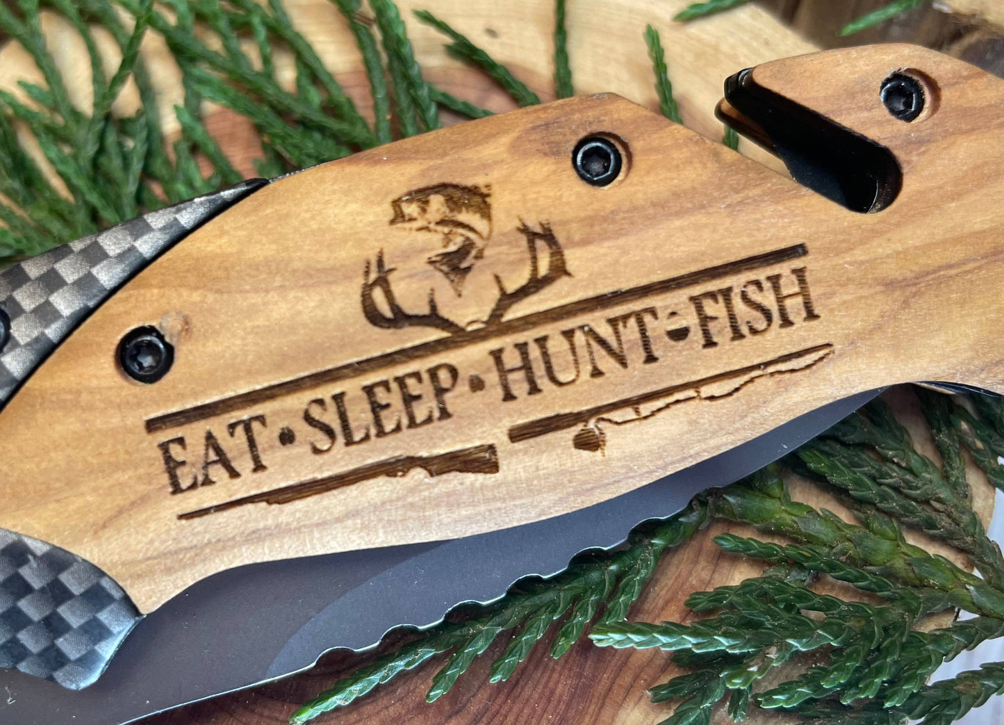 Eat Sleep Hunt Fish Knife