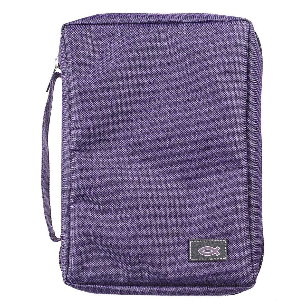 Bible Cover Value Purple Ichthus Patch