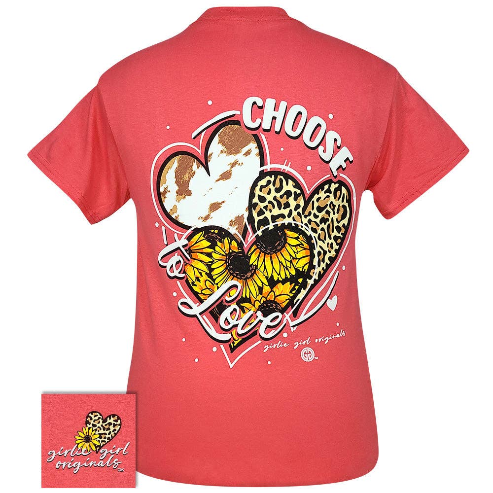2508 Choose to Love 2 Inspirational Christian Short Sleeve Graphic Tees