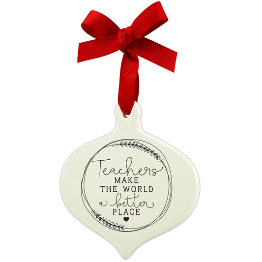 🎄LCP Ornament Doodle Teachers Ribbon Hang