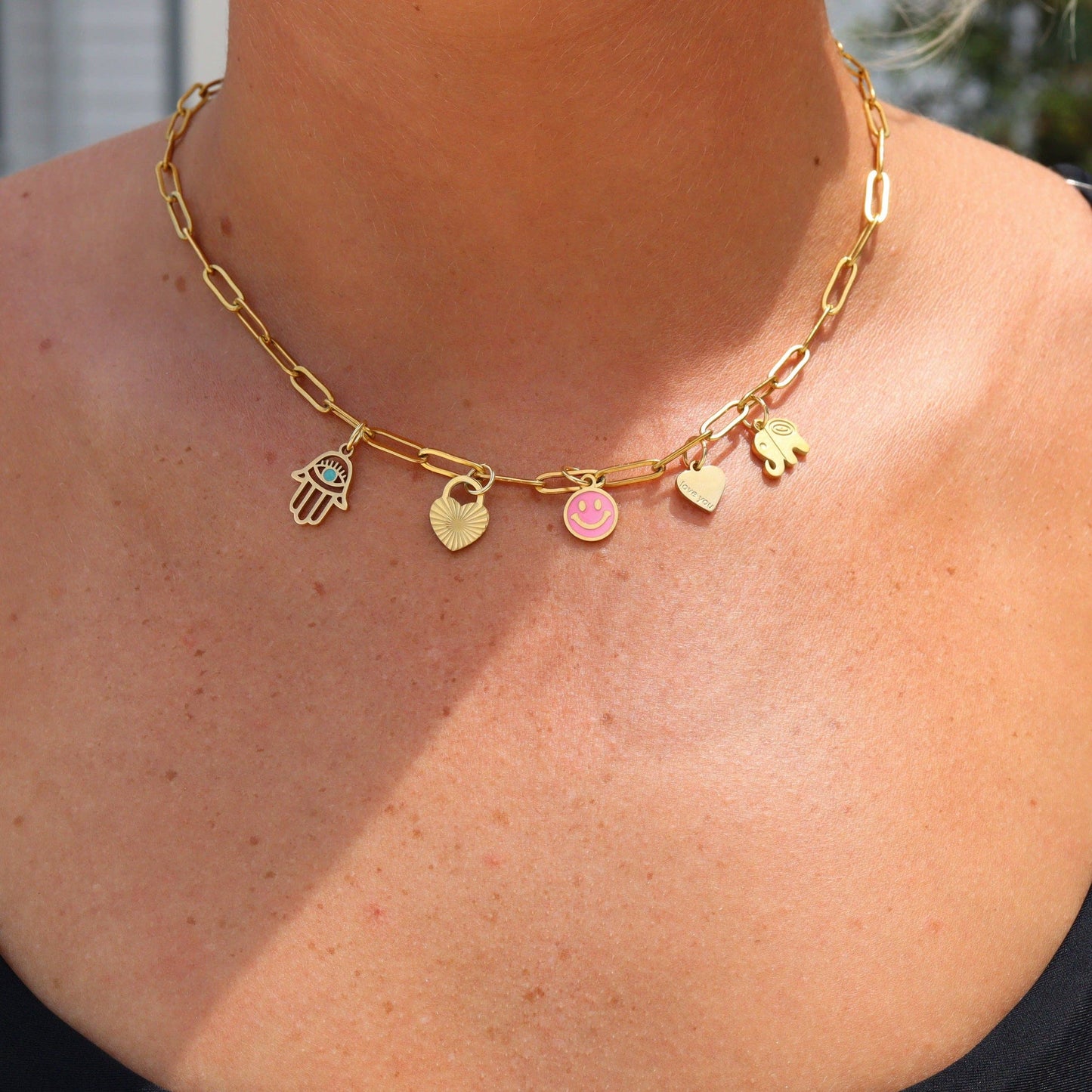 18K Gold PVD Stainless Steel Paperclip Chain By The Foot