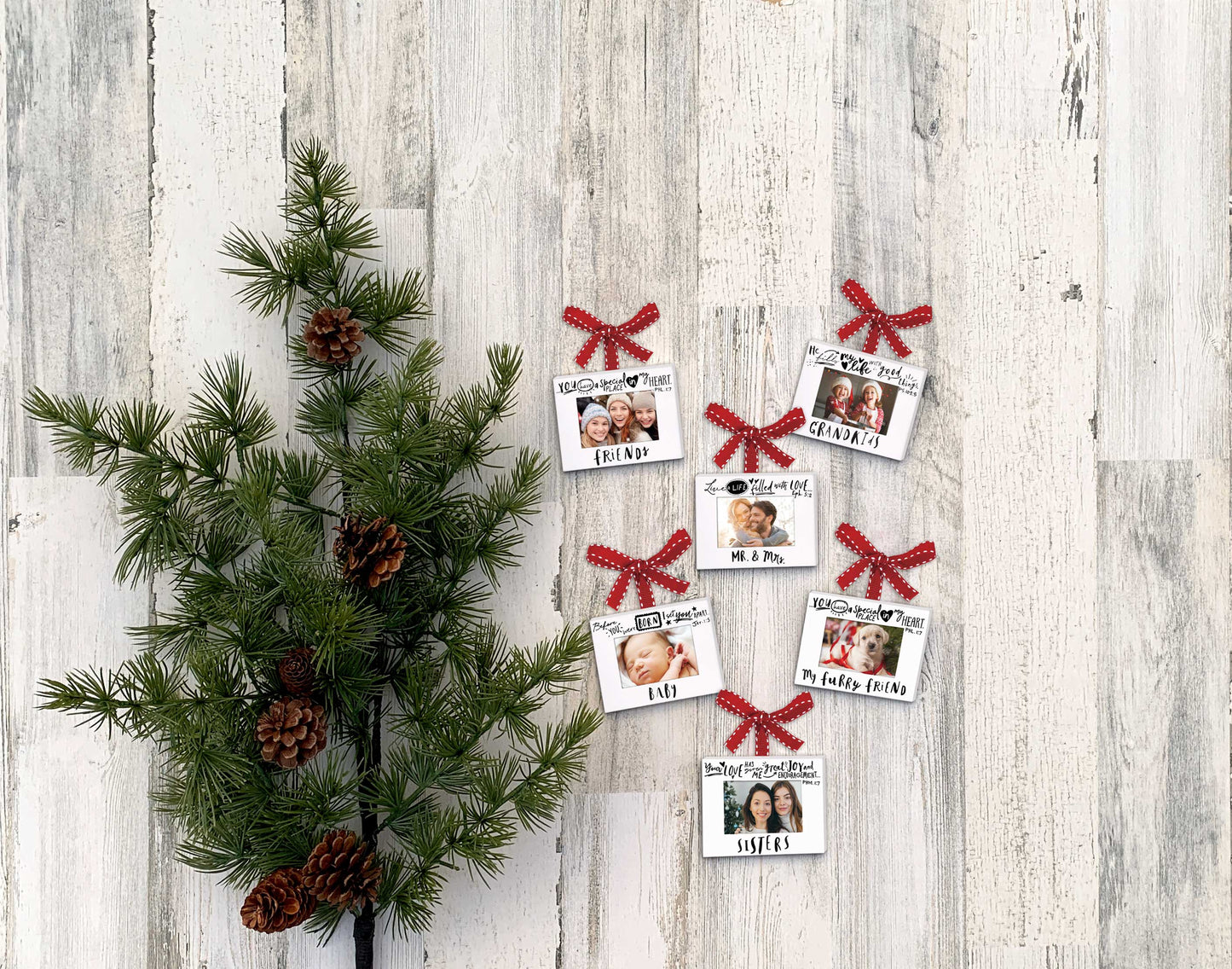 🎄 LCP Ornament Frame Sisters Ribbon Hang